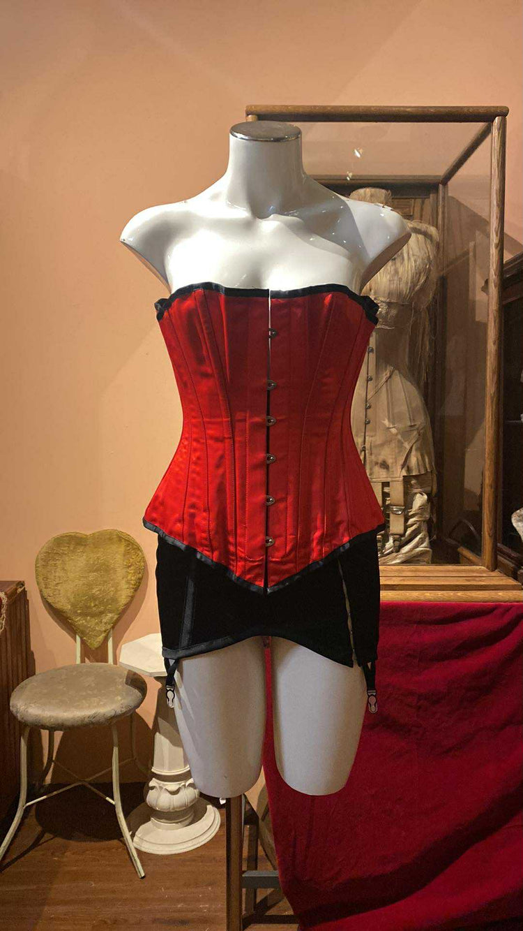 Red Satin Demibust Corset