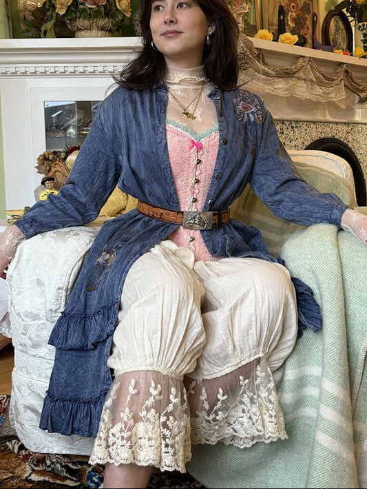 Paper lace lace hem bloomers