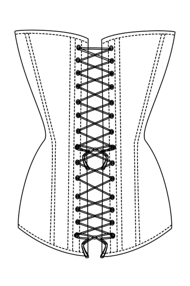 Eynede Corset - Black Satin