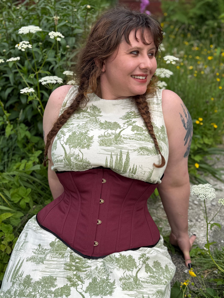 Crimson Cotton Petite Cincher Corset