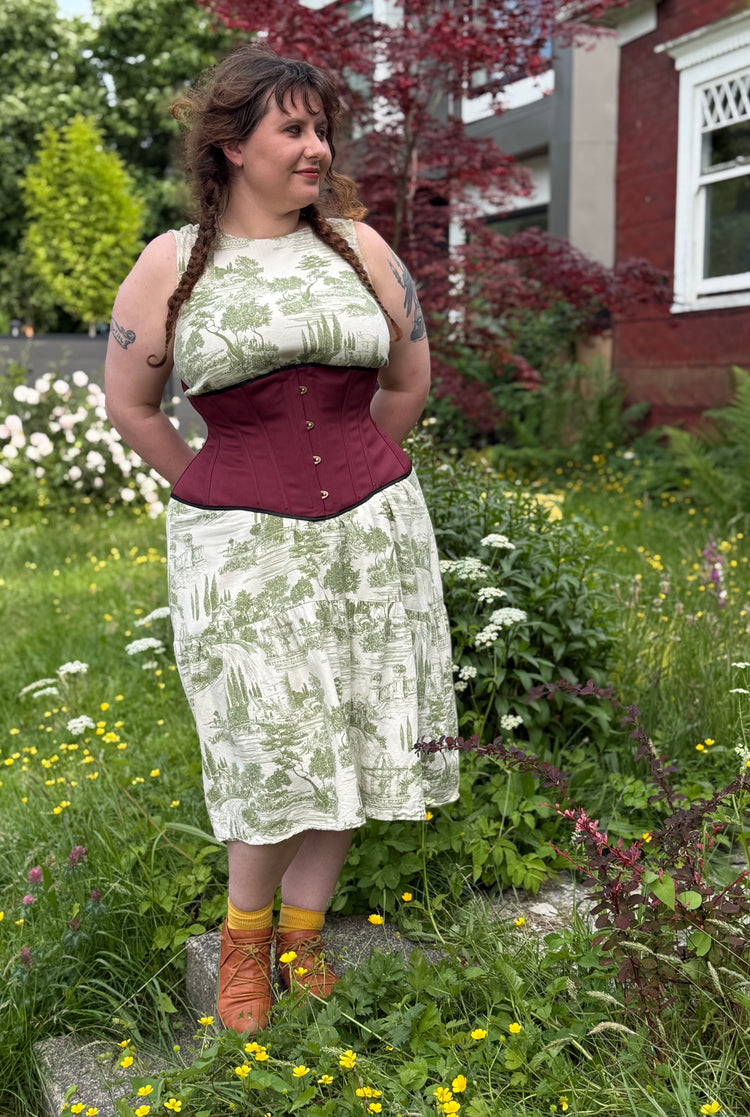 Crimson Cotton Petite Cincher Corset