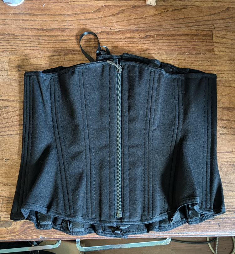 Myrtle Girdle Corset - Black with Zipper