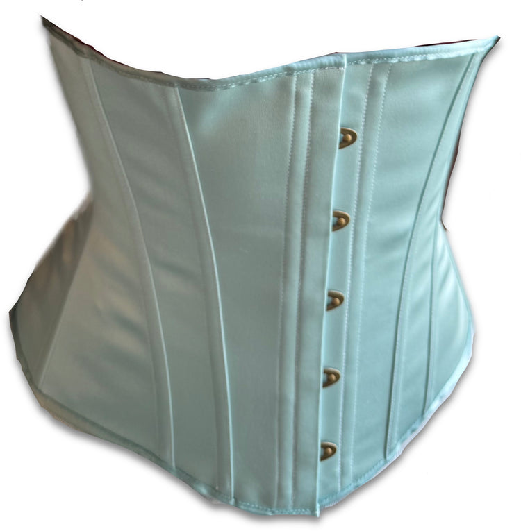 Cincher Corset - Robin's Egg Blue Satin