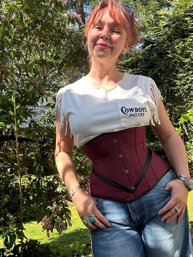 Crimson Cotton Petite Cincher Corset