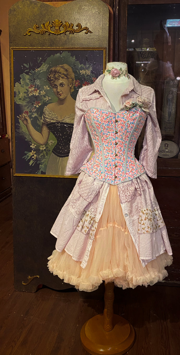 Paper Lace 🌸 Sweet Lace Twin Dresses — Powder Blue & Mauve Pink