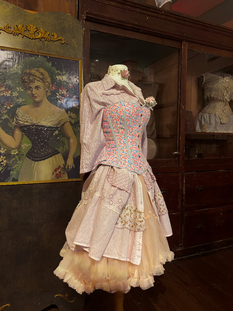 Paper Lace 🌸 Sweet Lace Twin Dresses — Powder Blue & Mauve Pink