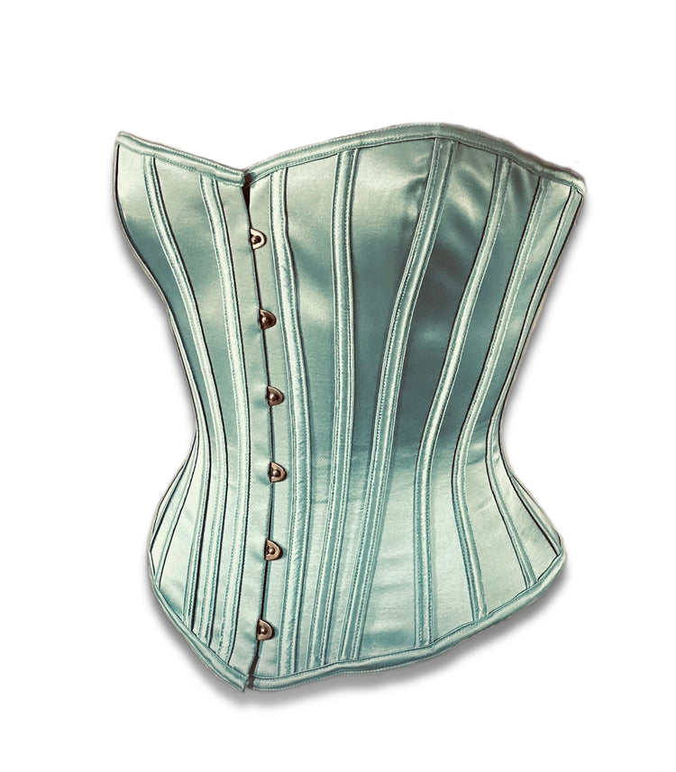 Sibelle Corset in Robin's Egg Blue Satin