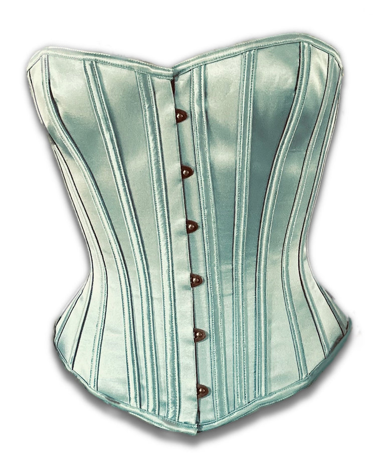 Sibelle Corset in Robin's Egg Blue Satin