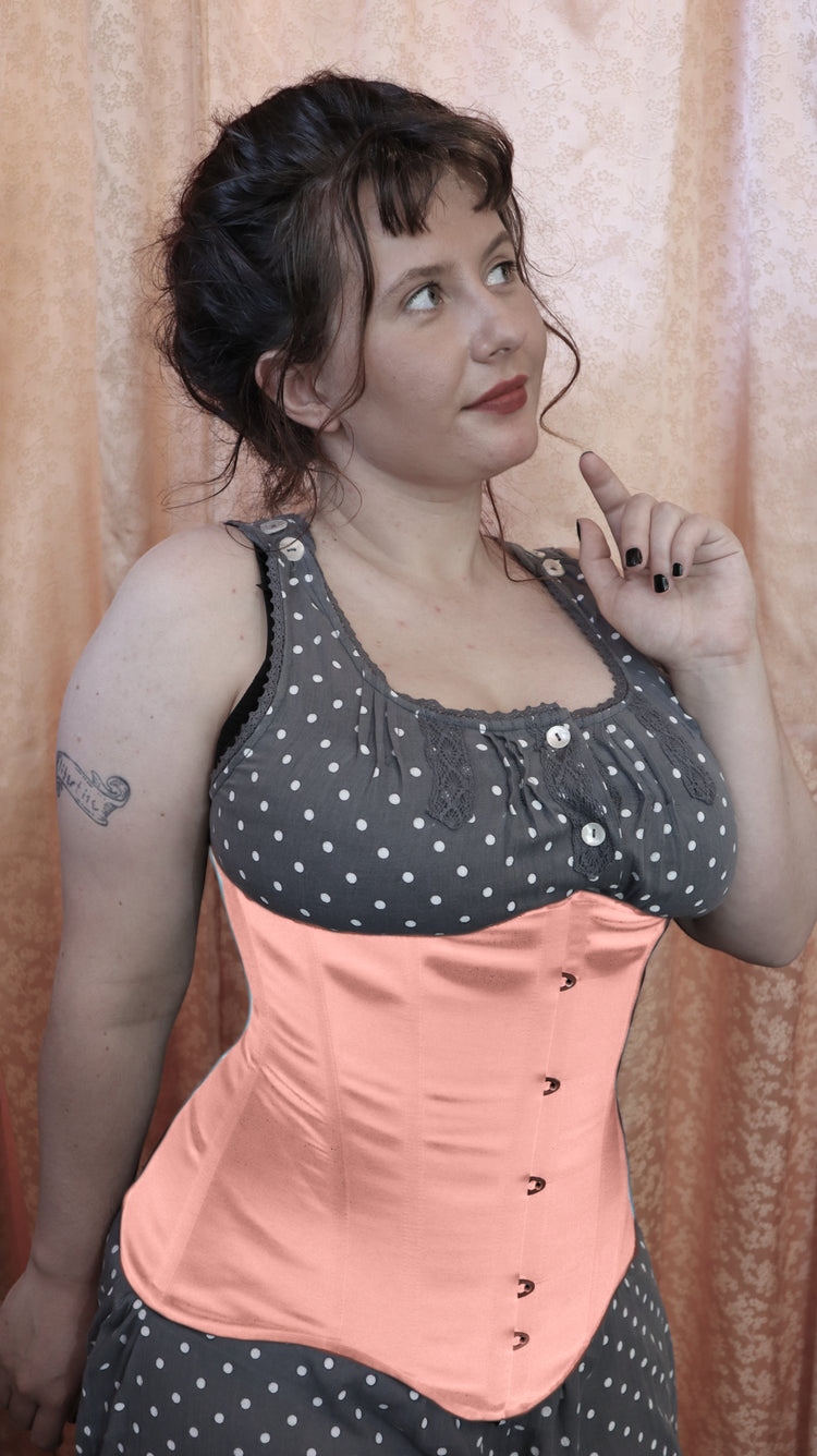 Edwardian Corset - Tea Rose Satin