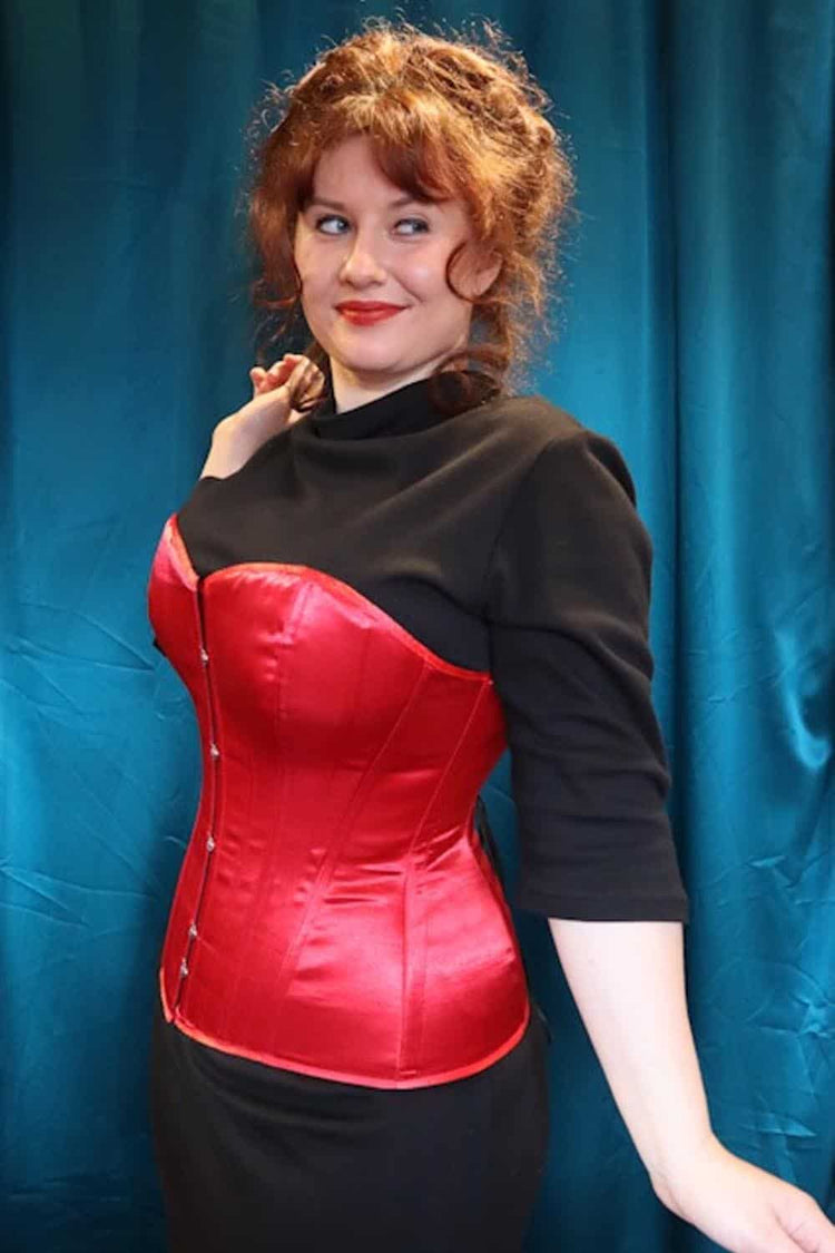 Eynede Corset - Red Satin