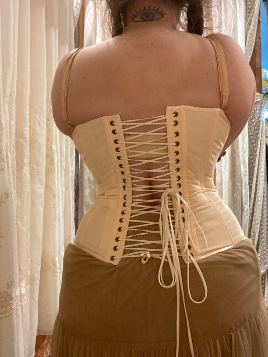 Edwardian Corset - Peach Cotton