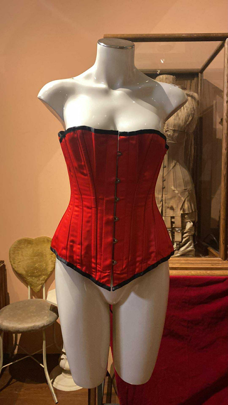 Red Satin Demibust Corset
