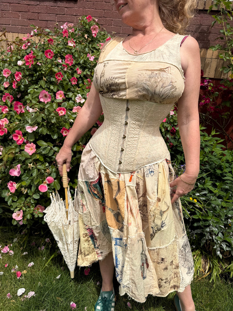 Cincher Corset - Ivory Eyelet Cotton