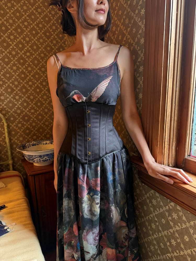 Petite Cincher Corset - Black Satin
