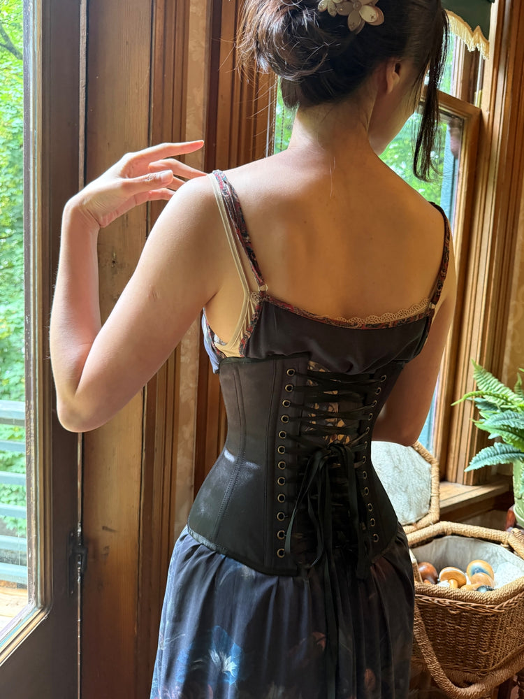 Petite Cincher Corset - Black Satin