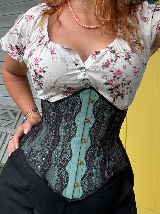 Clara Corset – Mint Noir