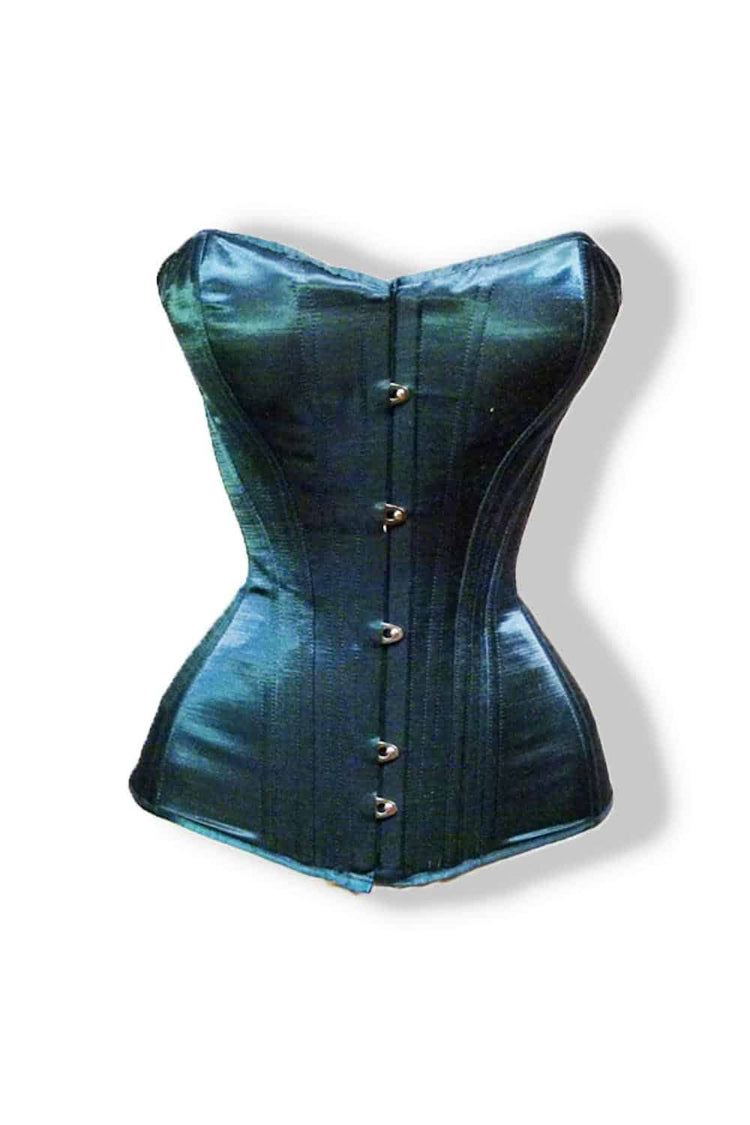 Eynede Corset - Teal Satin