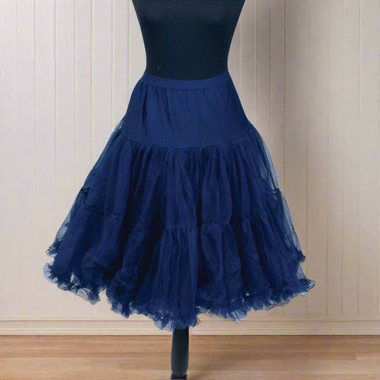 Crinoline Skirt: Navy / M / L