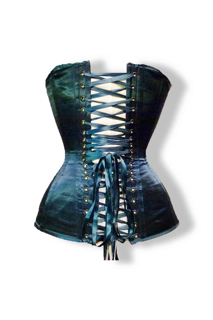 Eynede Corset - Teal Satin