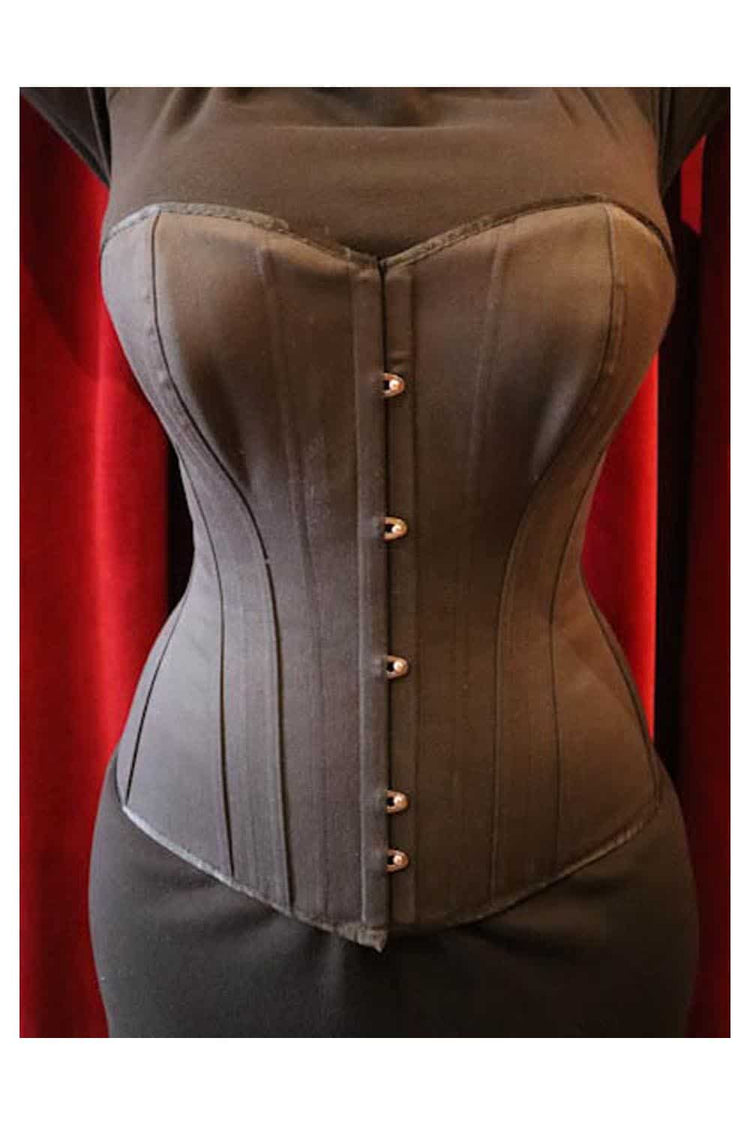 Eynede Corset - Black Cotton Sateen