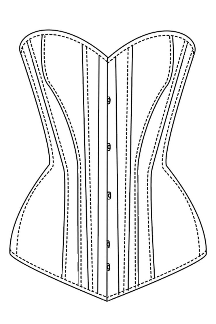 Eynede Corset - Pewter Satin