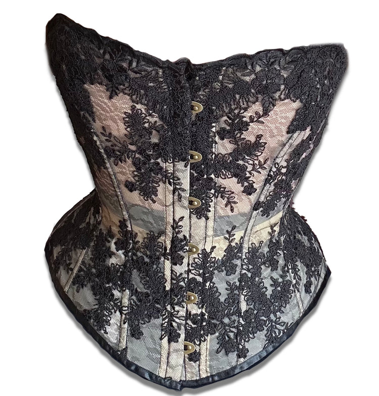 Nude Noir Shadow Lace - Adora Corset