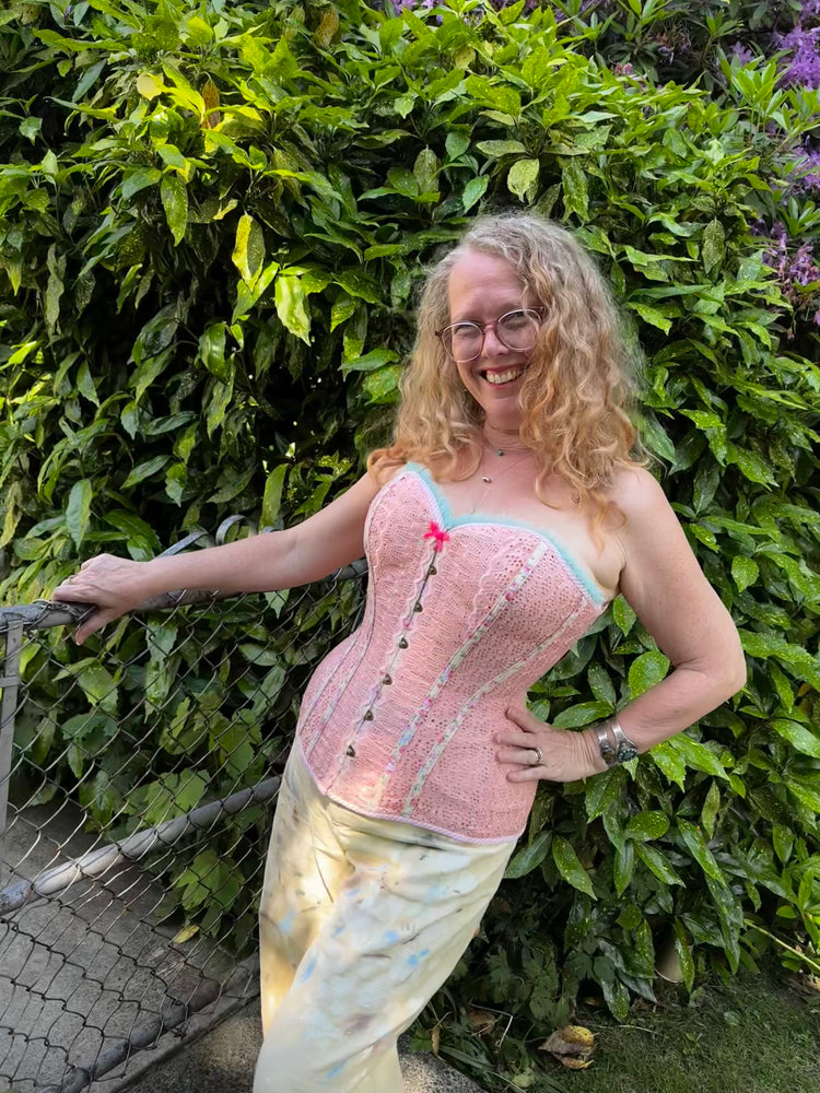 Peach Petaline Summer Corset
