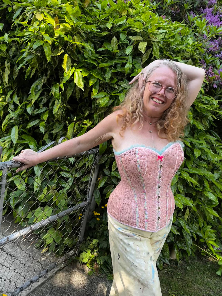 Peach Petaline Summer Corset