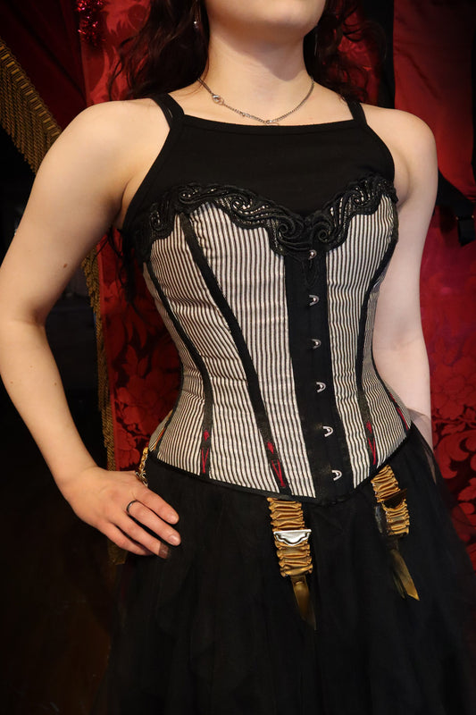 Striped Lurex Silk Juliet Corset