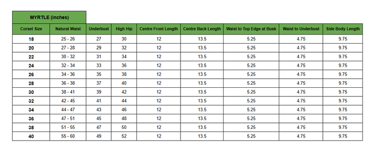 Myrtle Corset - Black