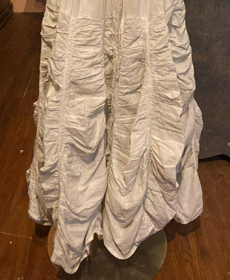 Ruched cotton cloud skirt petticoat soft cotton light beige 