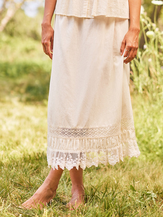 Savannah Half Slip in Ecru - by April Cornell