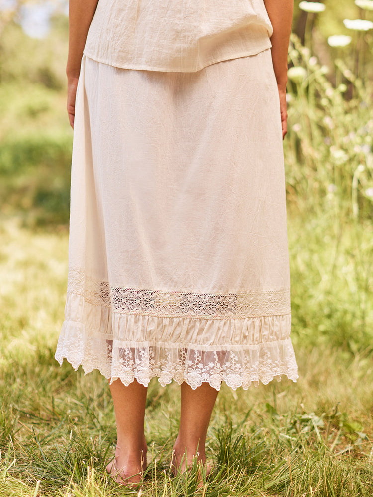 Savannah Half Slip in Ecru - by April Cornell