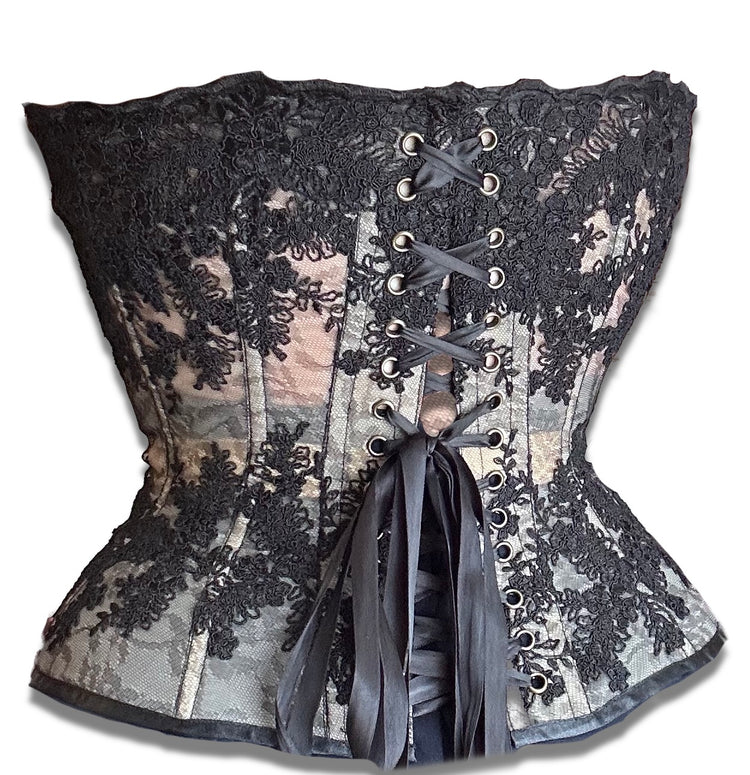 Nude Noir Shadow Lace - Adora Corset