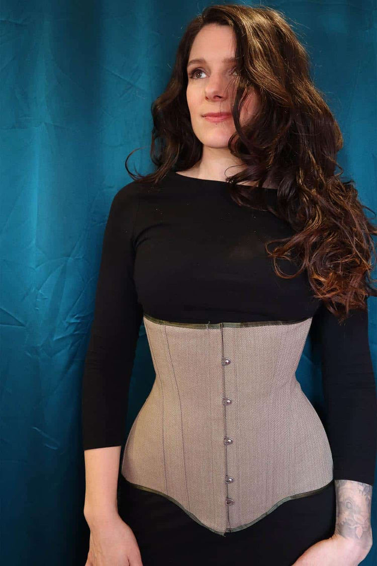 Edwardian Corset - Sage Coutil