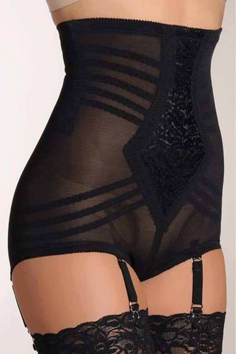 High Waist Firm Shaping Panty Girdle - Black