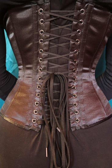 black satin cincher
