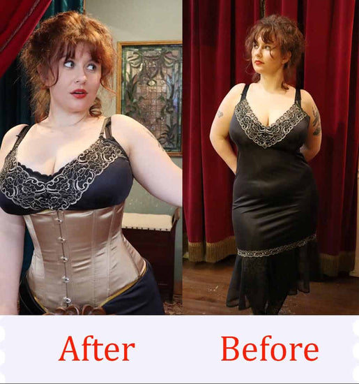 black satin cincher