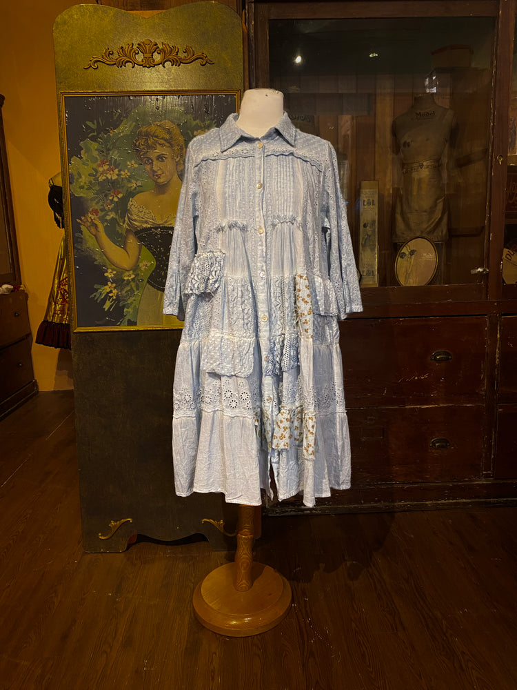 Paper Lace 🌸 Sweet Lace Twin Dresses — Powder Blue & Mauve Pink