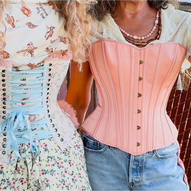 Sibelle Corset in Tea Rose Satin