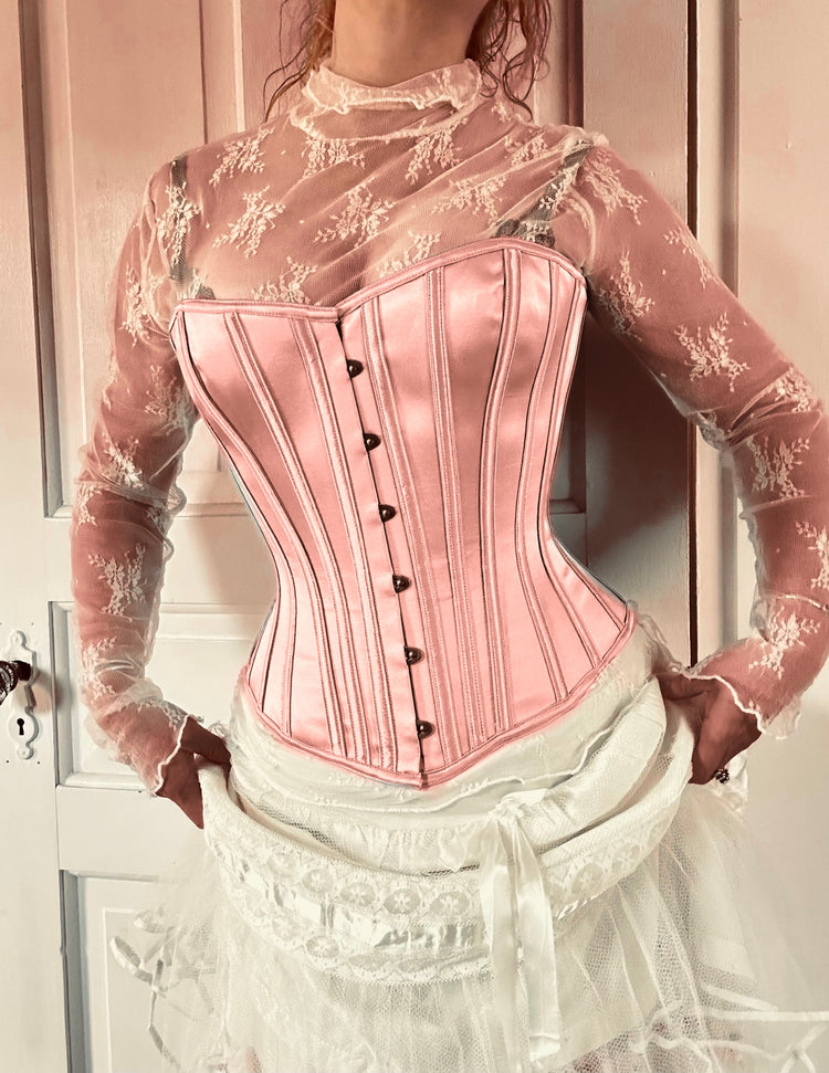 Sibelle Corset in Tea Rose Satin