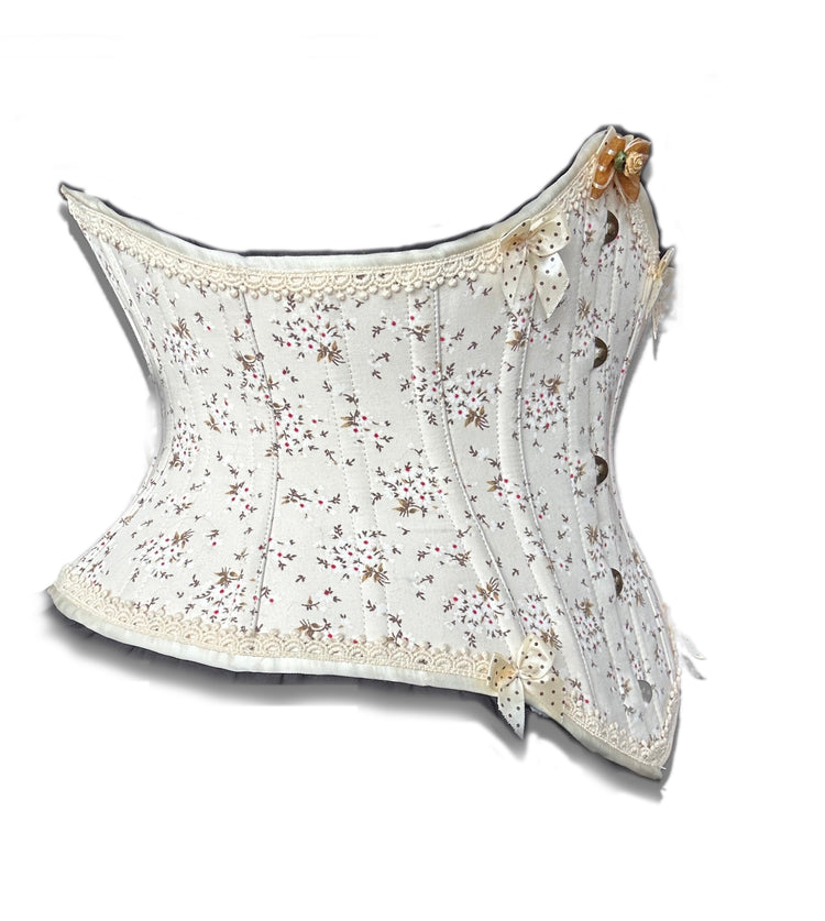 Clara Corset in  Ivory Ditsy Floral