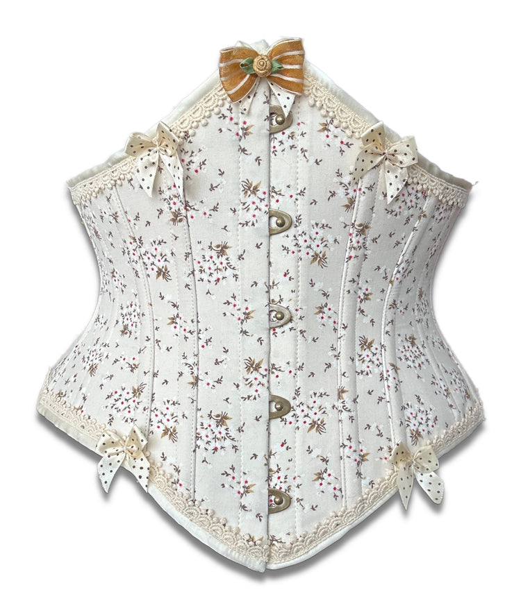 Clara Corset in  Ivory Ditsy Floral