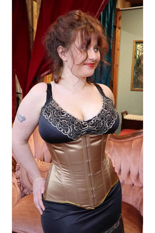 Edwardian Corset - Gold Satin