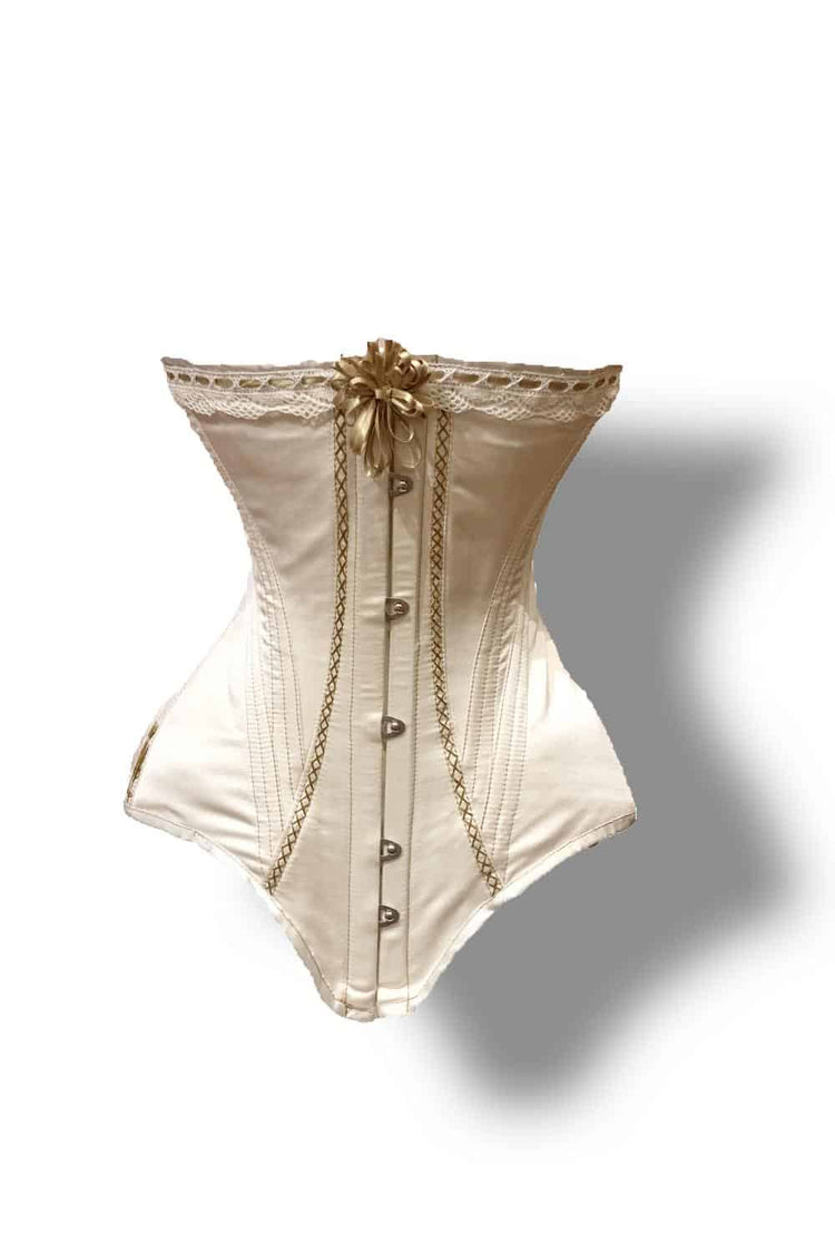 Alyce Corset in Ivory Duchess Silk