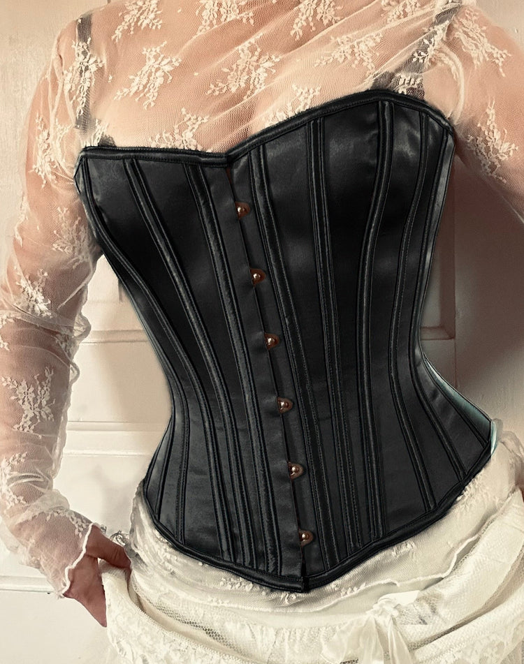 Sibelle Corset - Black Satin