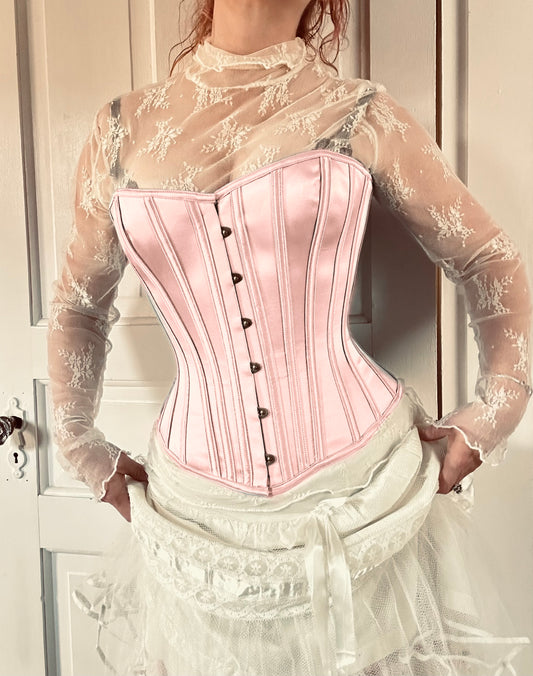 Sibelle Corset in Tea Rose Satin