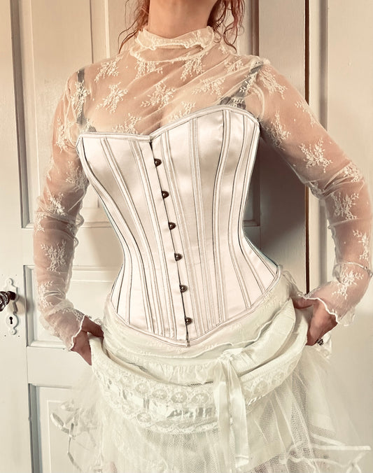 Sibelle Corset in Ivory Satin