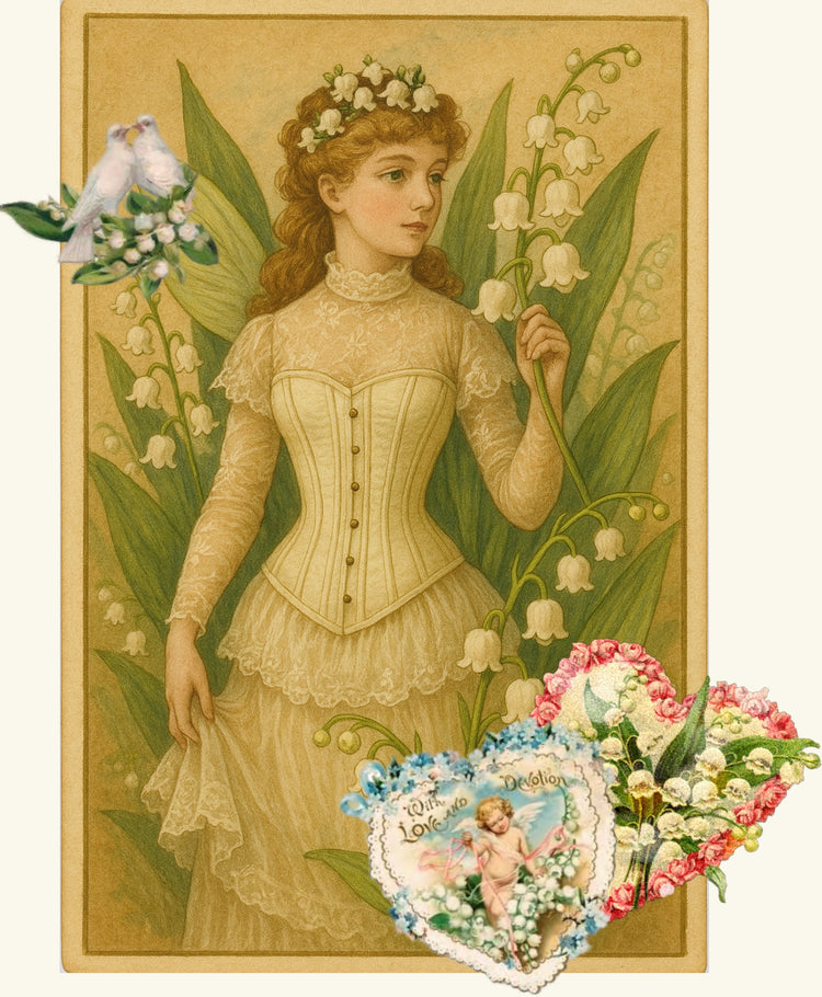 Sibelle Corset in Ivory Satin