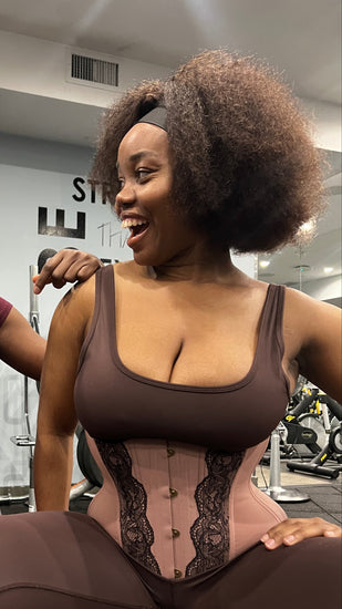 myrtle girdle corset nutmeg girls in the gym